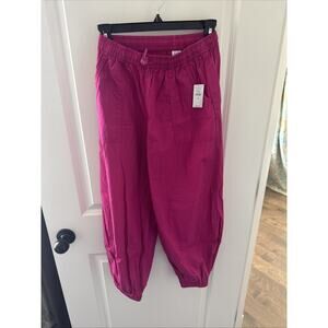 Girls Gap Parachute Pants Size Large Kids Pink Fuschia 10